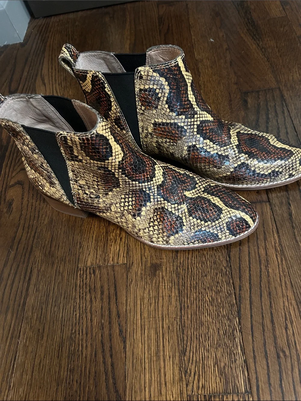 Madewell The Carina Boot in Snakeskin Embossed Leather 8.5